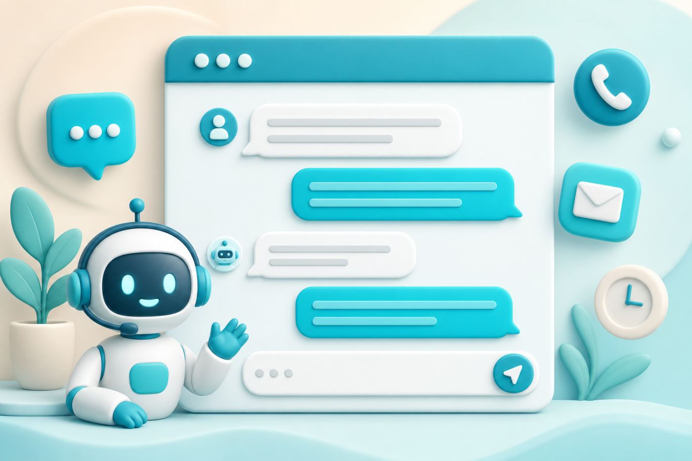 دستیار AI پشتیبانی مشتری خدماتی